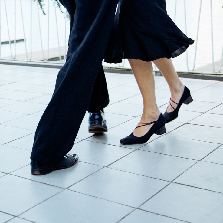 Portrait of Tango Dancing Couple's Feet